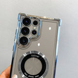 Plating Magnetic Wireless Charge Camera Case For Samsung