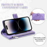 Leather Flip Card Wallet Embossing Phone Case for iphone