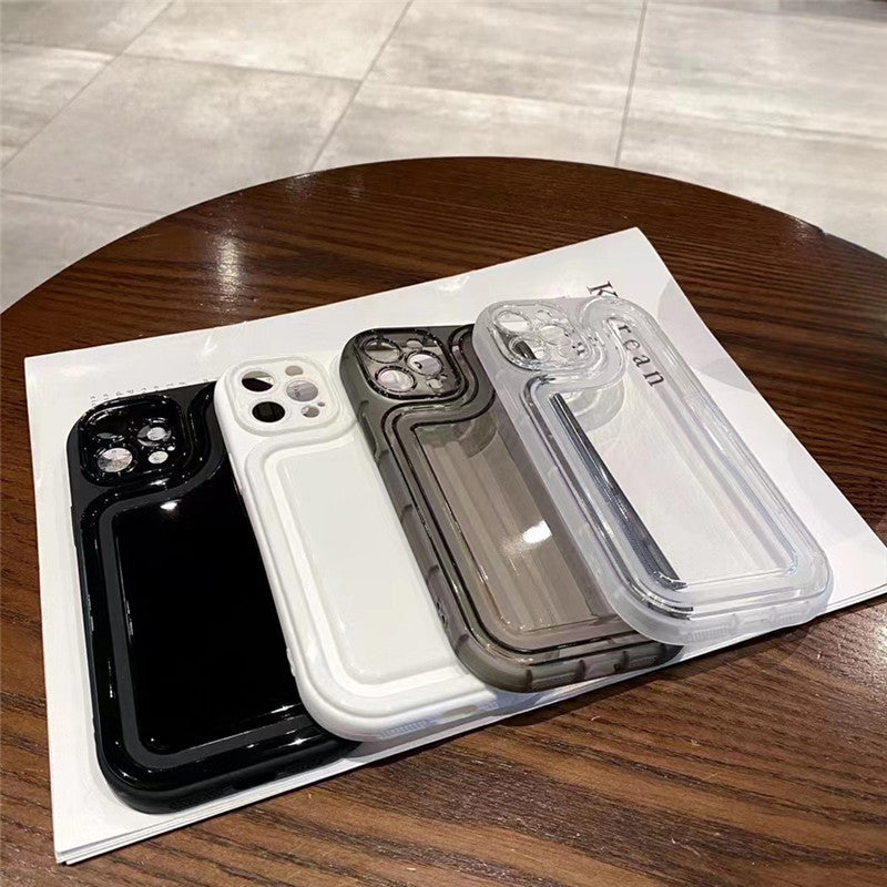 Luxury Silicone Shockproof Bumper Clear Case For iPhone