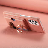 Leather with Card Holder Ring Wallet Case for Samsung