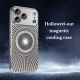 Hollowed-Out Heat-Dissipating Electroplated Magnetic Hard Case for IPhone