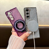 Ring Electroplate Sparkling Magnetic Phone Case for Samsung