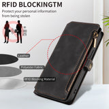 Leather Zipper Lanyard Wallet Case for iPhone