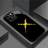 Personality Yellow Crack Mirror Case for iPhone