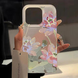 Translucent Slim Silky Skin Flowers Phone Case For iPhone