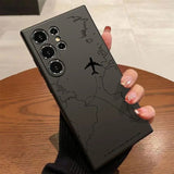 Airplane Flight Path Pattern Silicone Phone Case for Samsung
