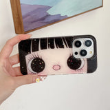 Lovely Glittering Big Eyes Comic Girl Phone Case for iPhone