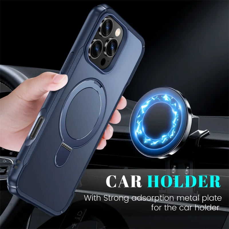 Luxury Magnetic Holder Folding Stand Phone Case for iPhone