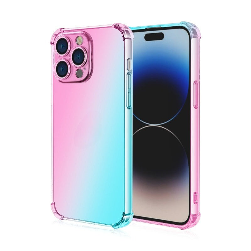 New Cool Gradient Color Four-Corner Shockproof Phone Case for IPhone