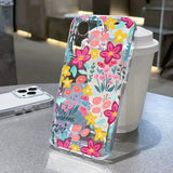 Colorful Flower Clear Phone Case for iPhone