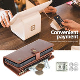 Leather Detachable Magnetic Flip Wallet Case for Samsung
