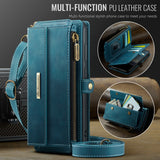 Retro Card-Slot Wallet Flip Leather Crossbody Case for Samsung