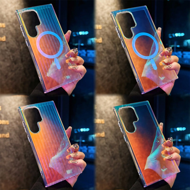 Magnetic Laser Color-Changing Phone Case for Samsung