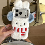 Cute Plush Bear And Rabbit Anti-Fall Phone Case For IPhone