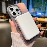 Rainbow Gradient Laser Magnetic Matte Phone Case For iPhone