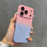 Gradient Pattern Magnetic Silicone Phone Case For iPhone