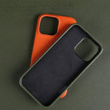 Full-Cover Magnetic Genuine Leather Case for iPhone