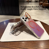 Color-Shifting Lens Kickstand Magnetic Case for iPhone