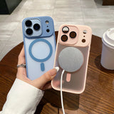 Matte Magnetic Clear Hard Case for iPhone