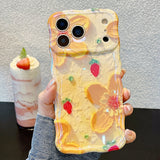 Oil Painting Style Floral Glossy Anti-Fall Soft Case for IPhone