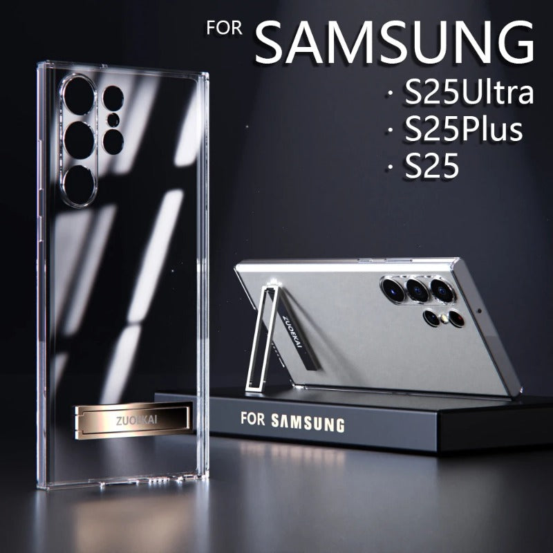 Transparent With Stand Protective Shockproof Case For Samsung