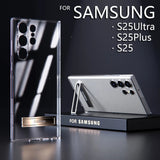 Transparent With Stand Protective Shockproof Case For Samsung