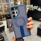 Heat Dissipation Invisible Folding Stand Magnetic Wireless Case For Samsung