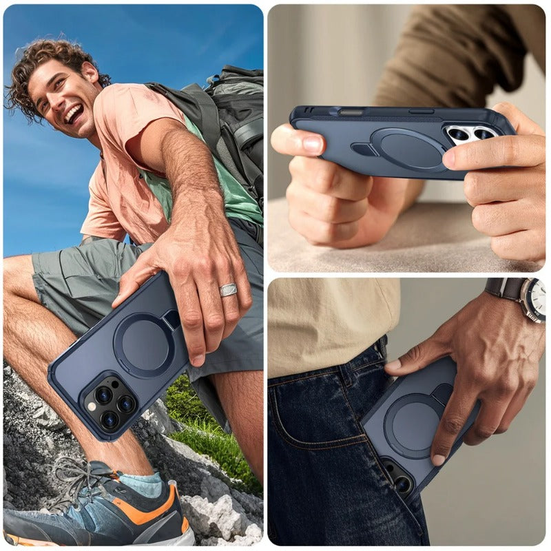 Luxury Magnetic Holder Folding Stand Phone Case for iPhone