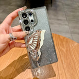 Butterfly Bracket Holder Glitter Phone Case for Samsung