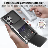 Flip Card Slot Shockproof Hard Case for Samsung