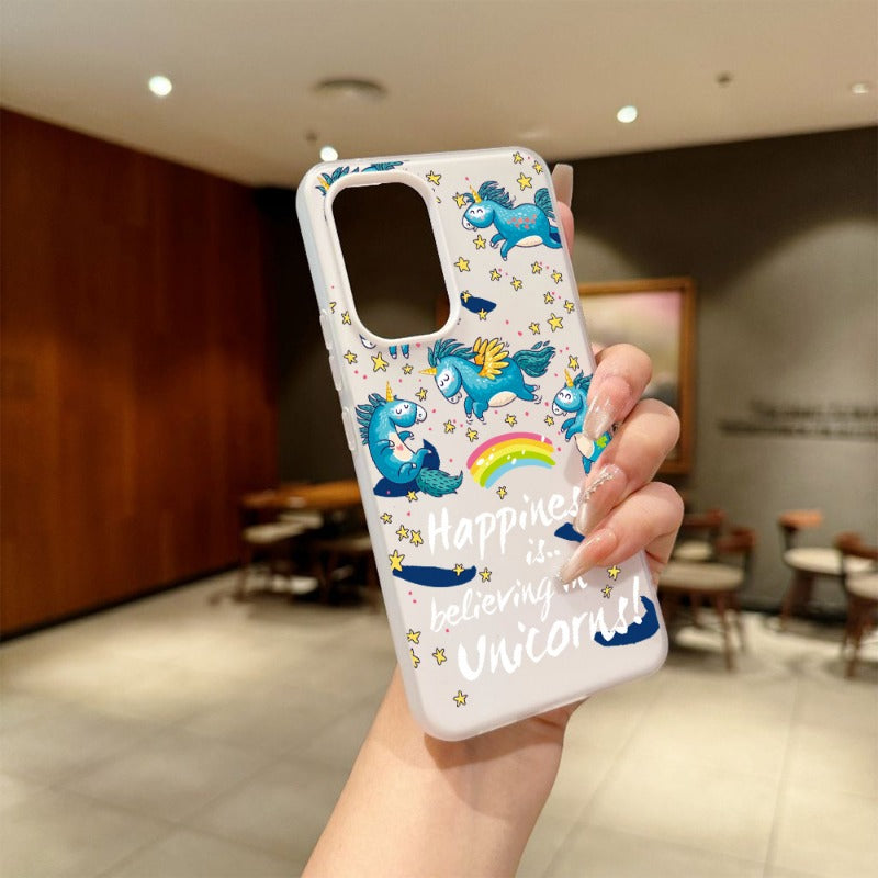 Painted Art Style Rainbow Pony Phone Case Suitable for Samsung