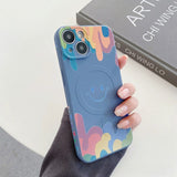 Silicone Graffiti Smile Magsafing Case for iPhone