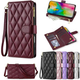 Leather Crossbody Card Wallet Case for Samsung