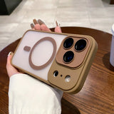 Matte Magnetic Clear Hard Case for iPhone