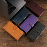 Business Leather Flip Book Card Wallet Case for Samsung