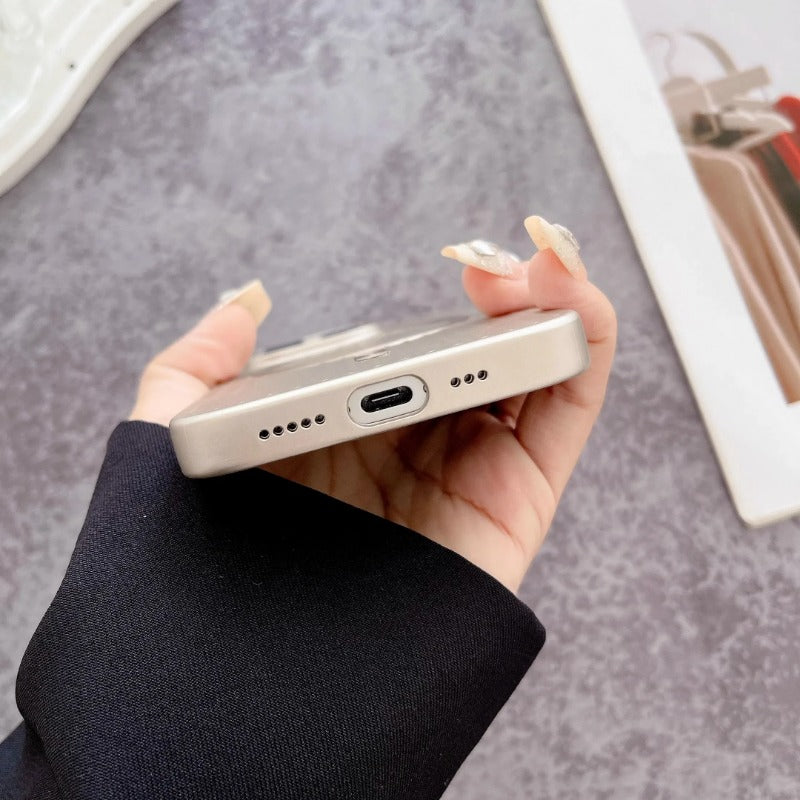 Titanium Luggage Pattern Magnetic Phone Case For iPhone