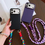 Hand-Woven Crossbody Long Lanyard Phone Case For Iphone