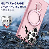 360° Swivel Stand Plating Lens Hole Magnetic Case For Samsung