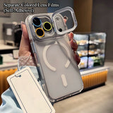 Laser Gradient Magnetic Case with Lens Kickstand for iPhone