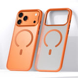 Luxury Alloy Lens Frame Matte Magnetic Shockproof Case for iPhone