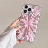 Pink Butterfly Aurora Laser Phone Case for IPhone