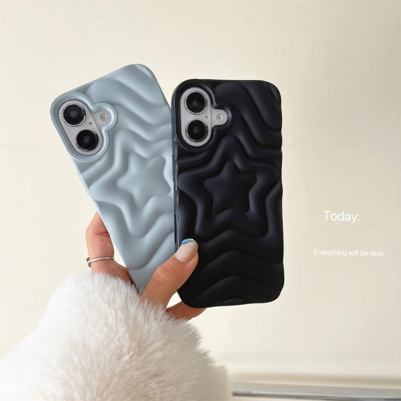 3D Luxury Matte Star Phone Case For iPhone