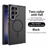 Luxury Matte Magnetic Wireless Charging Case For Samsung