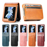 Business Leather Card Slots Wallet Case for Samsung Z Flip