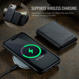 Wallet Cards Slot Magnetic Leather Case for iPhone