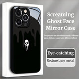 Screaming Ghost Face Mirror Case for iPhone