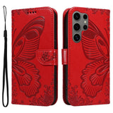 Leather Butterfly Flip Wallet Magnetic Shockproof Case for Samsung