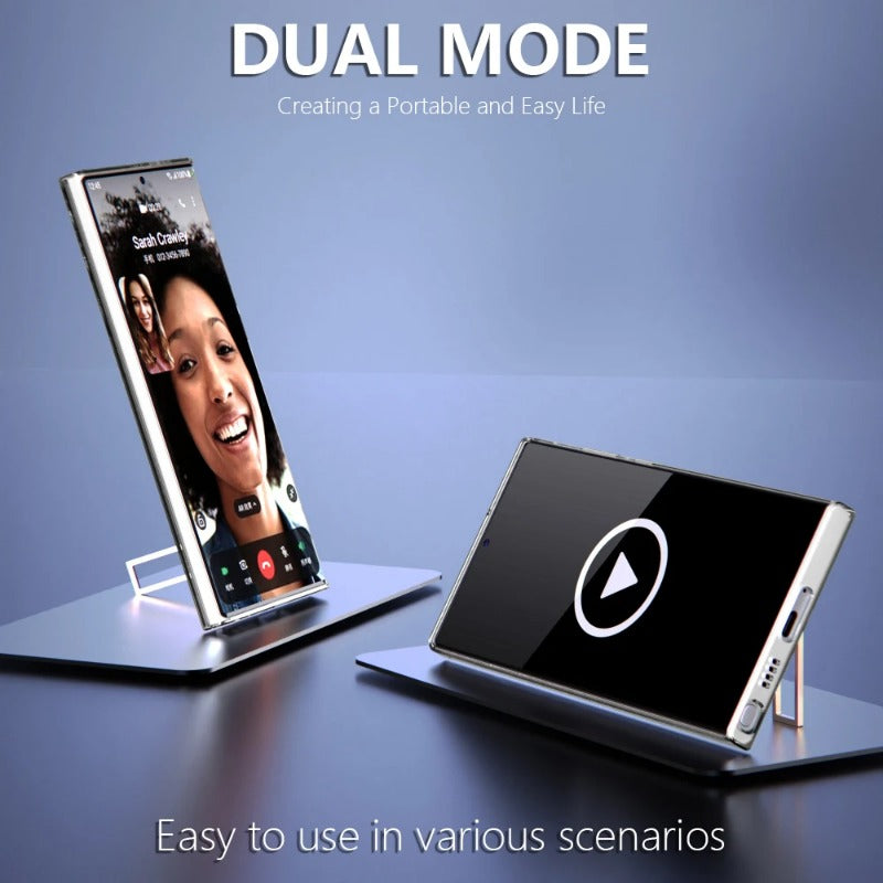 Transparent With Stand Protective Shockproof Case For Samsung