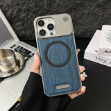 Wood Grain Borderless Heat Dissipation Magnetic Case for iPhone