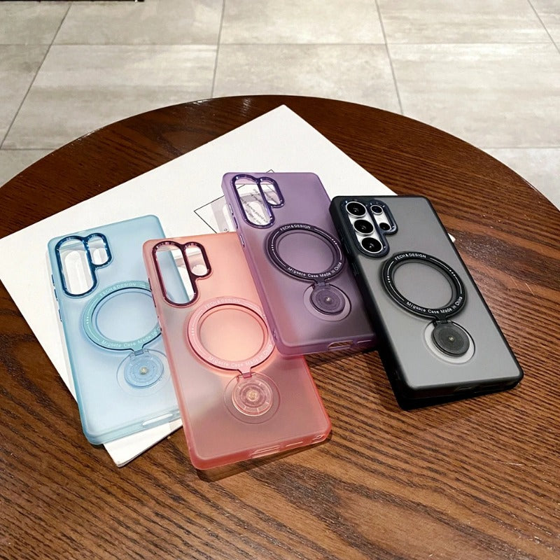 Matte Magnetic Rotating Bracket Case for Samsung